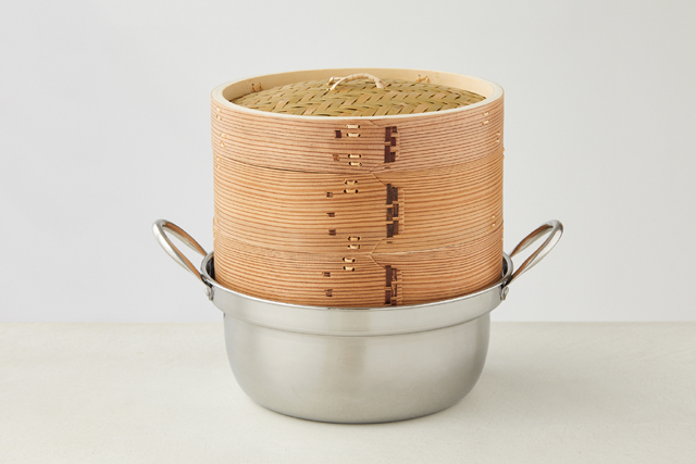杉 中華せいろ  鍋セット[ガス・IH対応 本体2 ふた1]　15cm/18cm/21cm/24cm