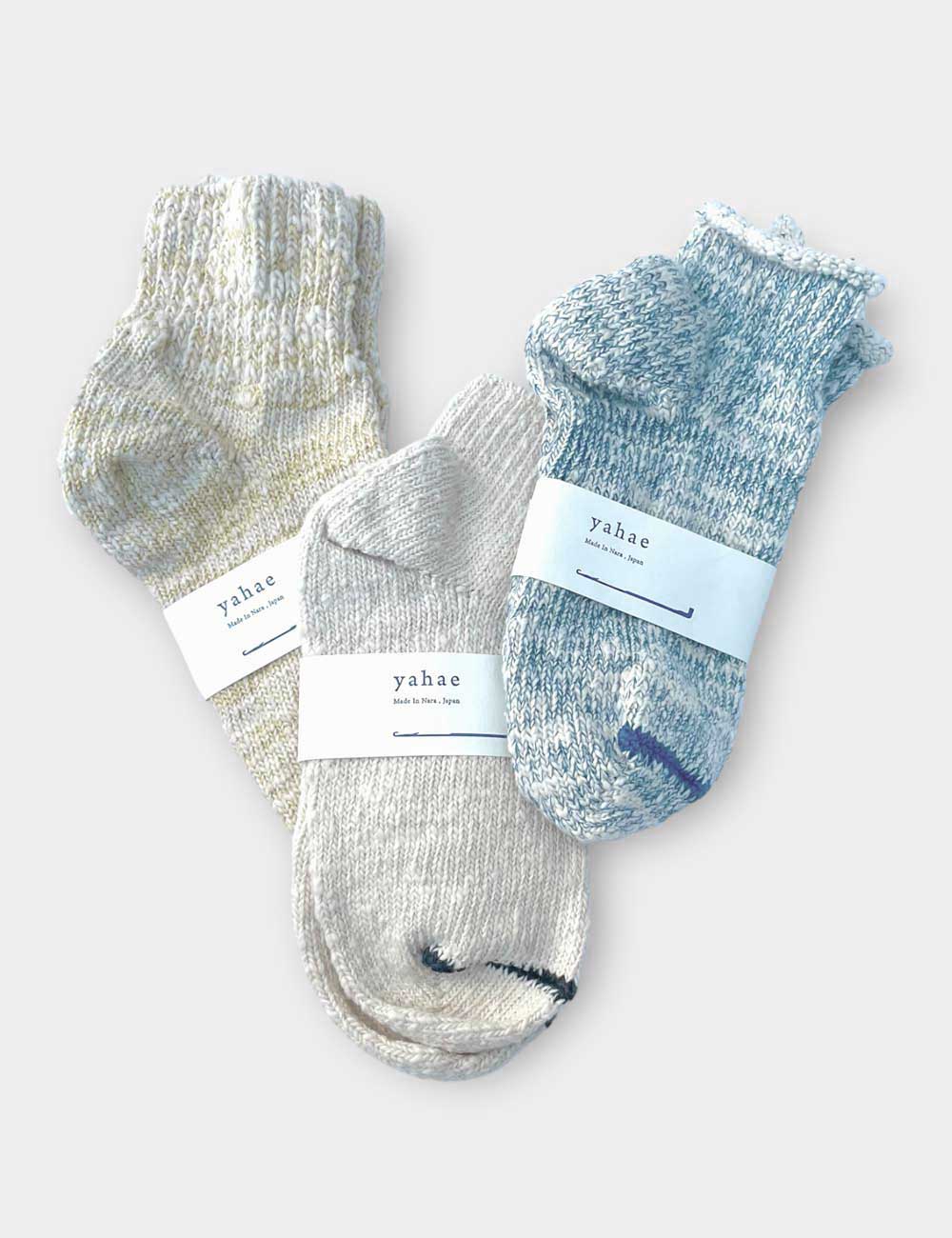 yahaeGarabouOrganicCottonAnkleSocksヤハエガラ紡オーガニックコットンアンクルソックス≪3枚までメール便可≫